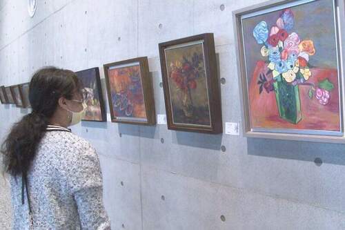 竹縣優秀畫家許賓香-率71位學生聯展「春之頌」