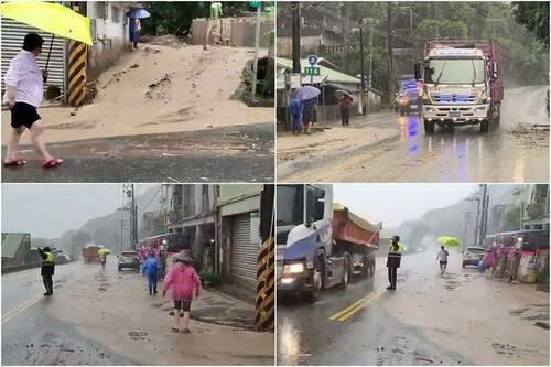 連日大雨致土石流充斥路面　警方冒雨交管 - 早安台灣新聞 | Morning Taiwan News