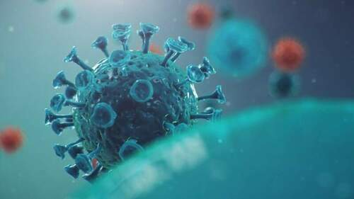 outbreak chinese influenza called coronavirus 2019 ncov which has spread around world danger pandemic epidemic humanity human cells virus infects cells 3d illustration