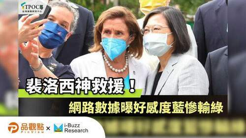 裴洛西神救援！網路數據曝好感度藍慘輸綠