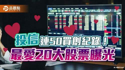 投信連50買創紀錄！-最愛20大股票曝光　2表看懂｜財經
