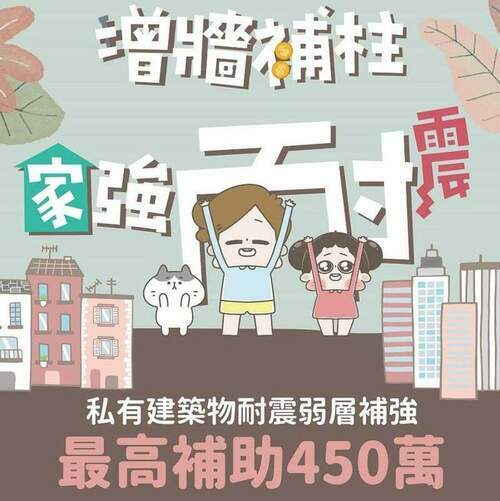 近日強震全台皆有感　建物耐震弱層補強最高補助450萬元 - 台北郵報 | The Taipei Post