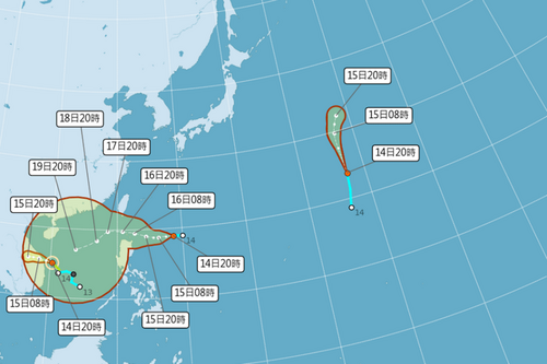 週末恐有三颱共舞　今年第19號颱風「桑卡」下午生成 - 早安台灣新聞 | Morning Taiwan News