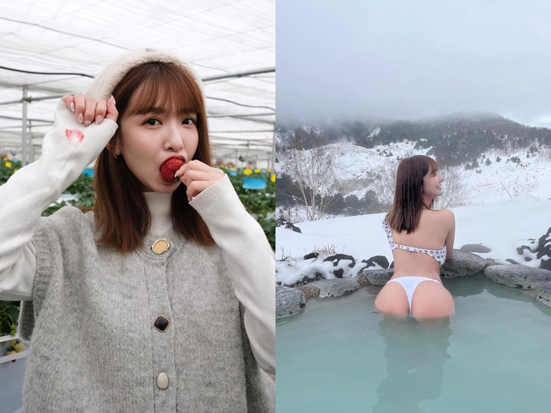 啦啦隊女神泡裸湯大秀蜜桃臀！火辣照片釣出林襄留言：好圓