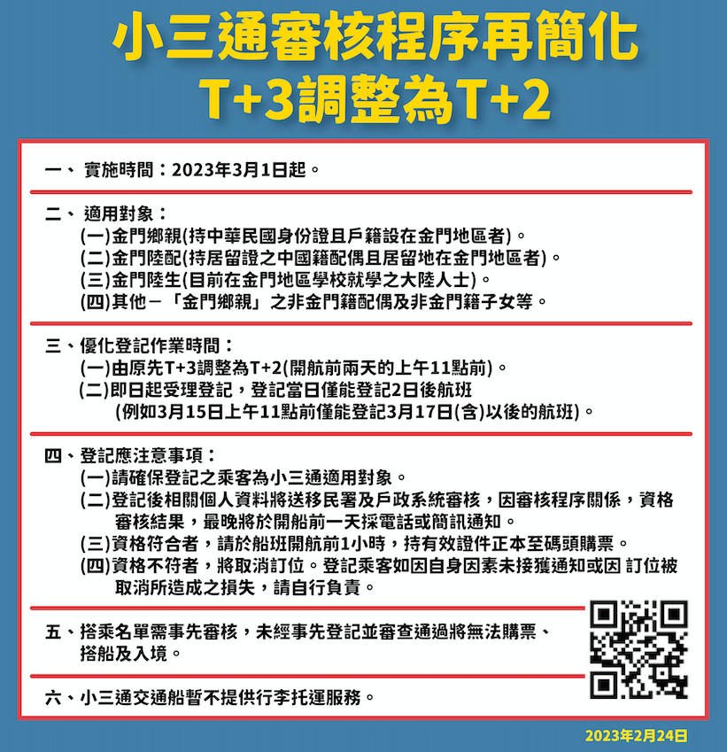 三月1日起，小三通實施金門籍居民現場購票 - 台北郵報 | The Taipei Post