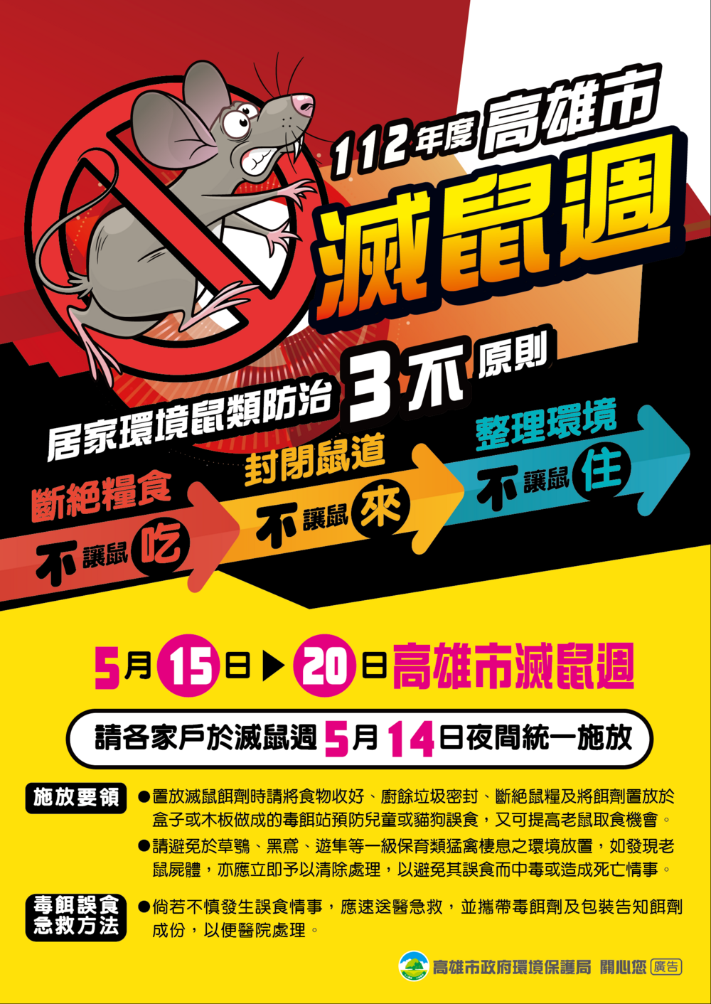 112年滅鼠週 居家環境滅鼠全民逗陣來 - 台北郵報 | The Taipei Post