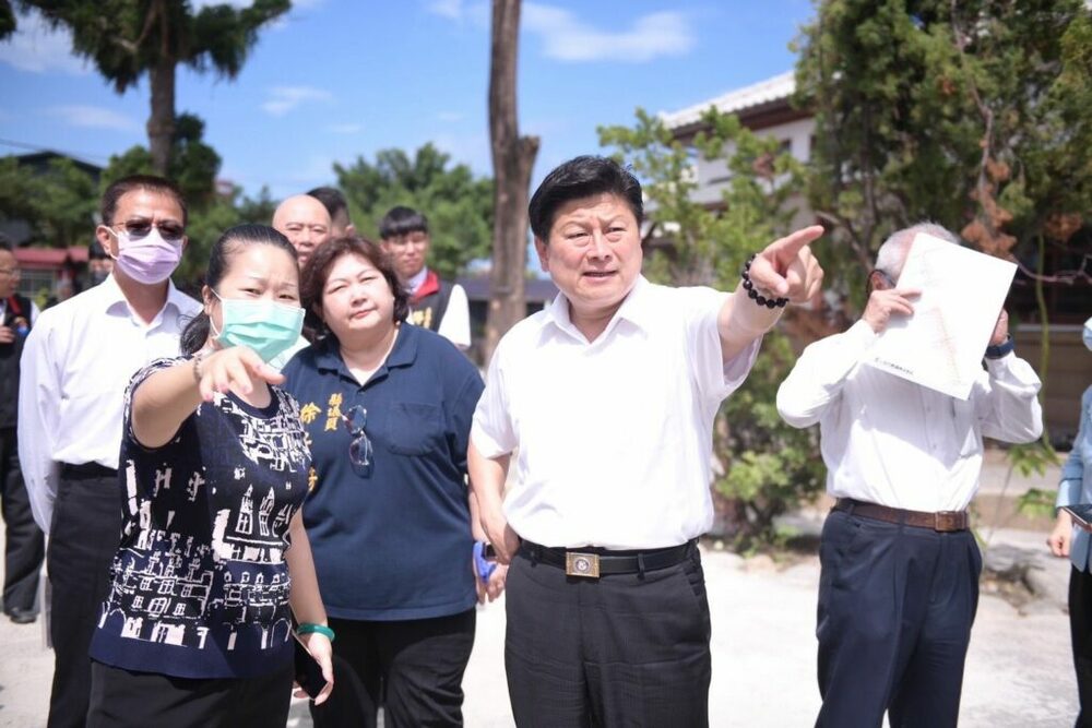 會勘花蓮舊鐵道醫院園區 傅崐萁要求徹底解決石藝大街排水事宜