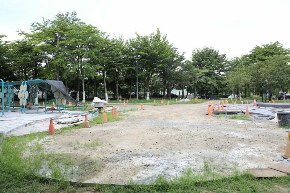 新港公園景觀改造工程 翁縣長期許打造重要休憩熱點