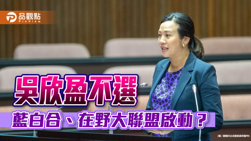 吳欣盈確定不選，在野大聯盟啟動？