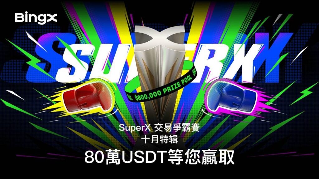 加密貨幣交易所BingX舉辦「SuperX 交易爭霸賽」豐厚獎金等你贏取!