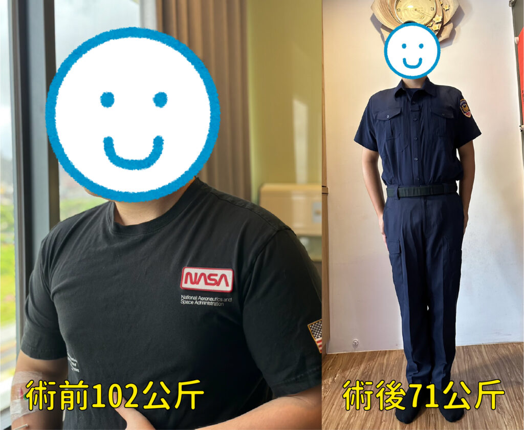 夢想從警卻體重超標 中醫大新竹附醫助他甩肉31公斤
