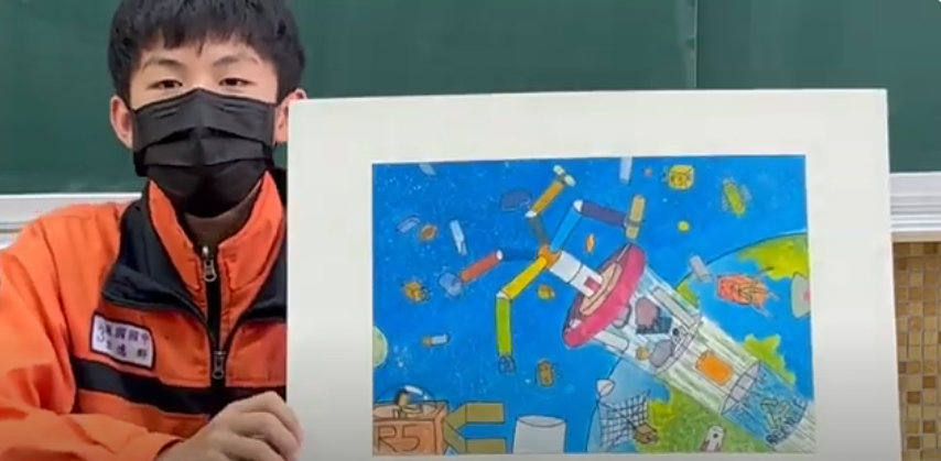 桃市經國國中學子參加未來科技世界繪圖比賽-脫穎而出奪3獎