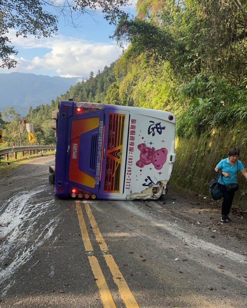 八德環保志工團遊太平山疑剎車失靈 36人傷1女乘客送醫不治