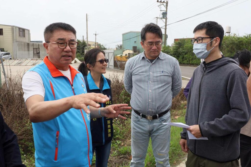 竹北西區去年傳水患-竹縣副議長王炳漢會勘要求未雨綢繆