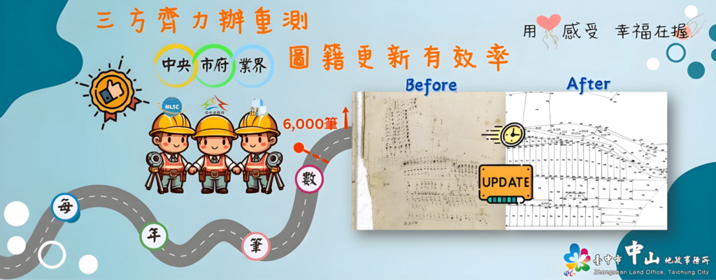 中市配合辦理地籍重測-三方齊力提升圖籍更新效率