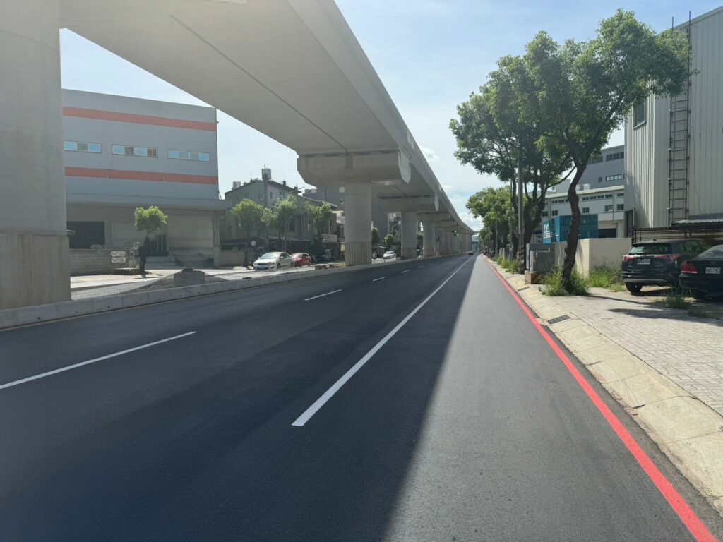 桃捷綠線高架段進度超前-蘆竹這路段全線恢復通行