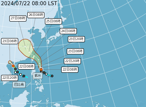 凱米颱風來勢洶洶-不排除登陸北台灣