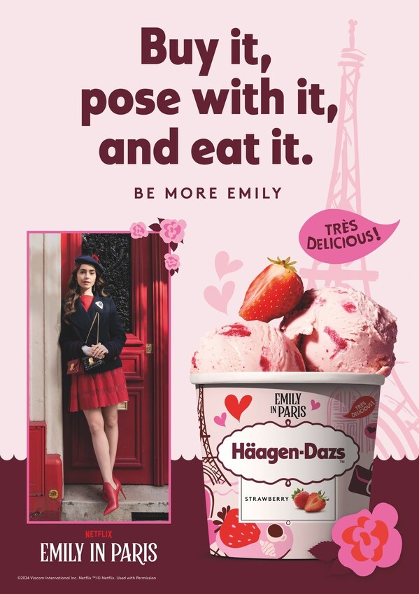 haagen-dazs-宣佈與《emily-in-paris》建立全球合作夥伴關係，讓粉絲品味巴黎魅力，味蕾縱情貪歡