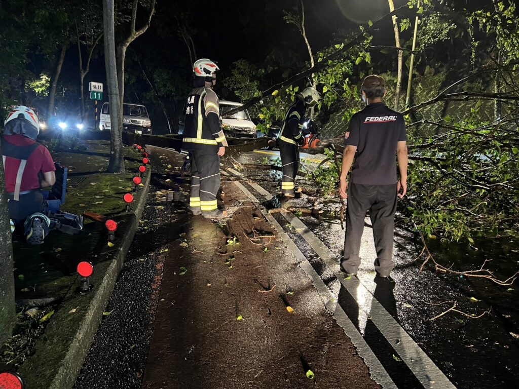 午後大雷雨成功路樹木倒塌-警消迅速處理恢復交通
