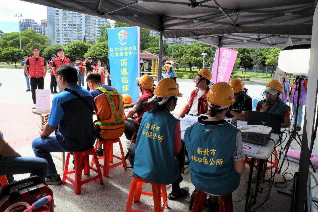 林口防災公園開設演練　模擬強烈地震後的應變措施