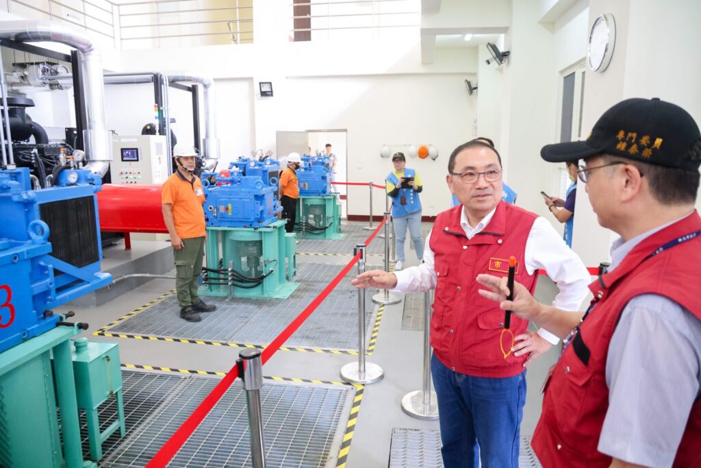 侯友宜視察新店大鵬抽水站　指示團隊做好準備
