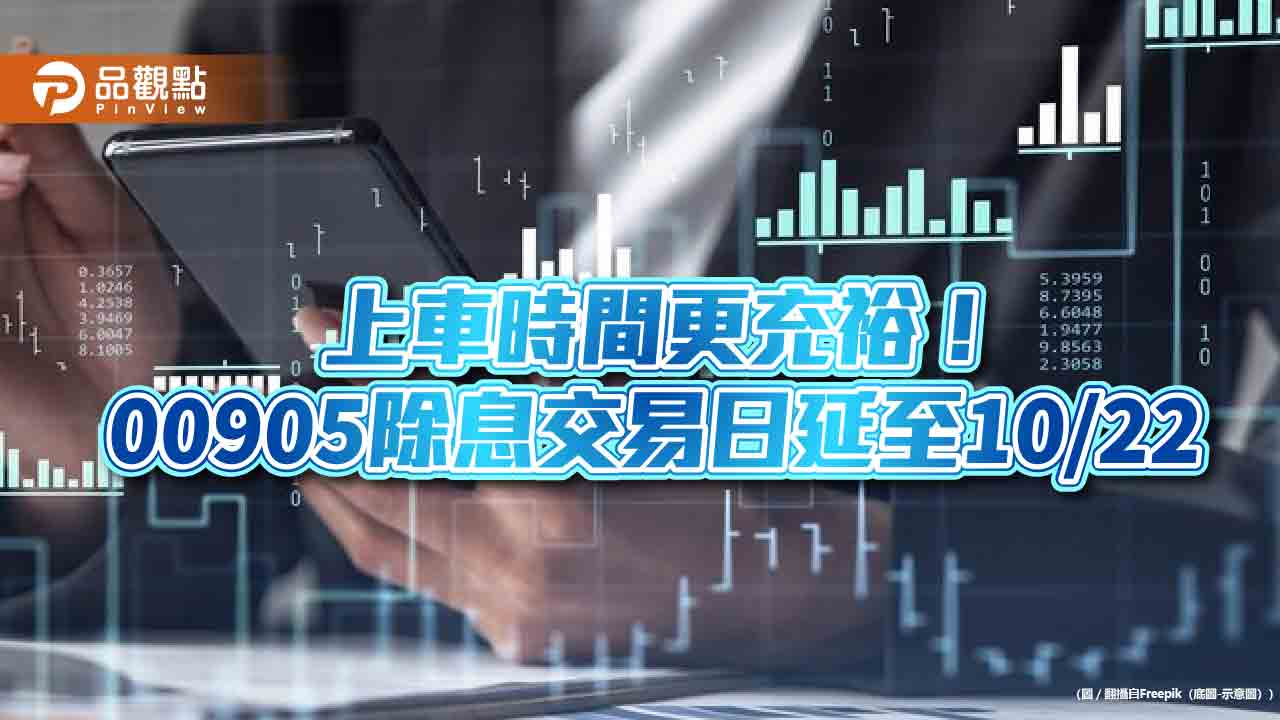 00905延後三個交易日除息!改為10月22日 配息入帳日不變 - 台北郵報 | The Taipei Post 00905延後三個交易日除息!改為10月22日 配息入帳日不變