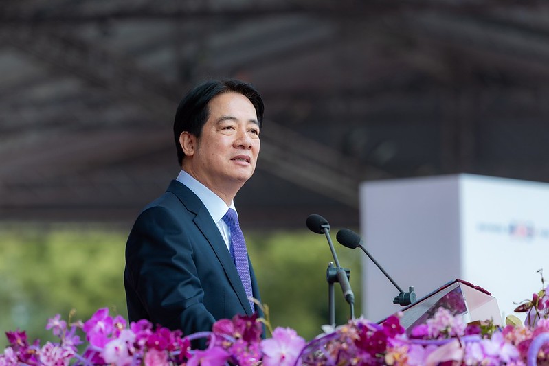 賴清德首次國慶演說-高喊臺灣人民越堅持全球民主就越堅韌