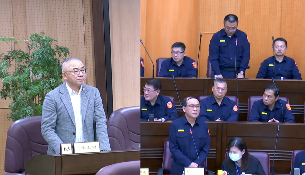徐玉樹為桃警民防團隊請命-籲添購執勤雨衣