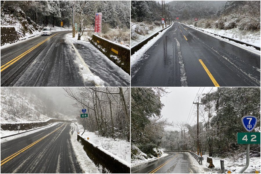 因應夜間路面結冰或積雪　台7甲線南山-勝光段預警性封閉
