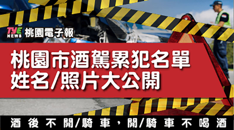 又是酒駕累犯！桃園公布15人姓名、照片