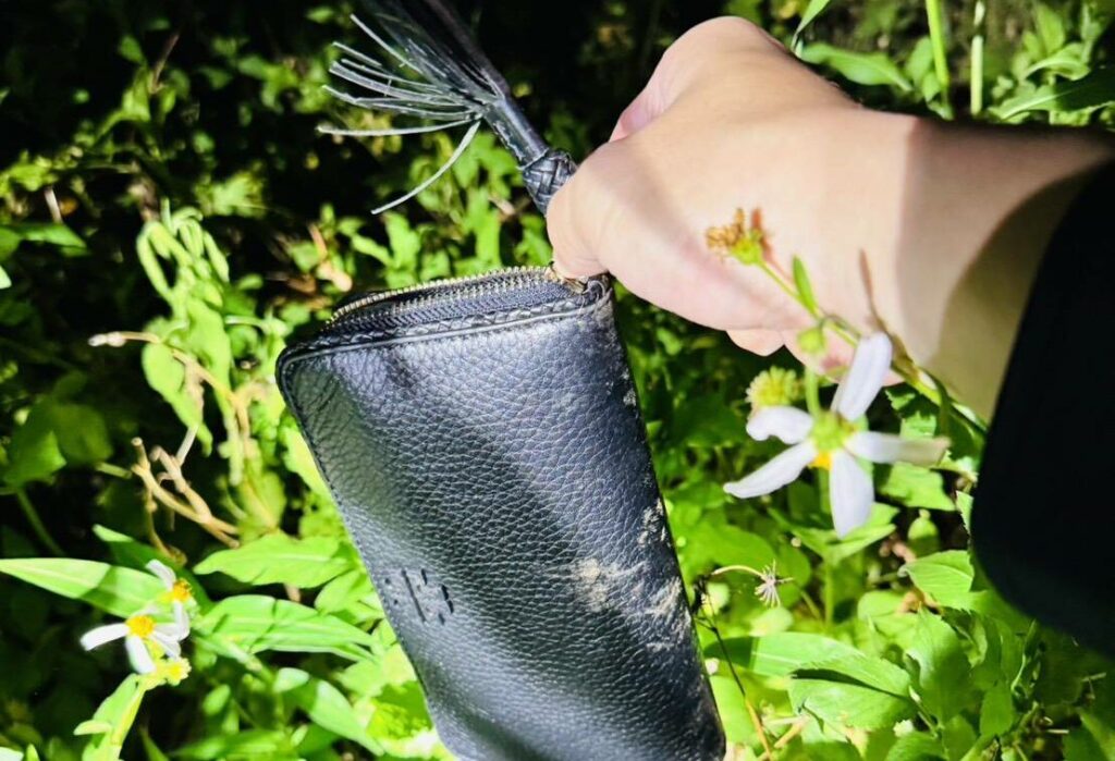 皮夾遭竊還被丟草叢！桃園暖警夜搜1小時幫她找回