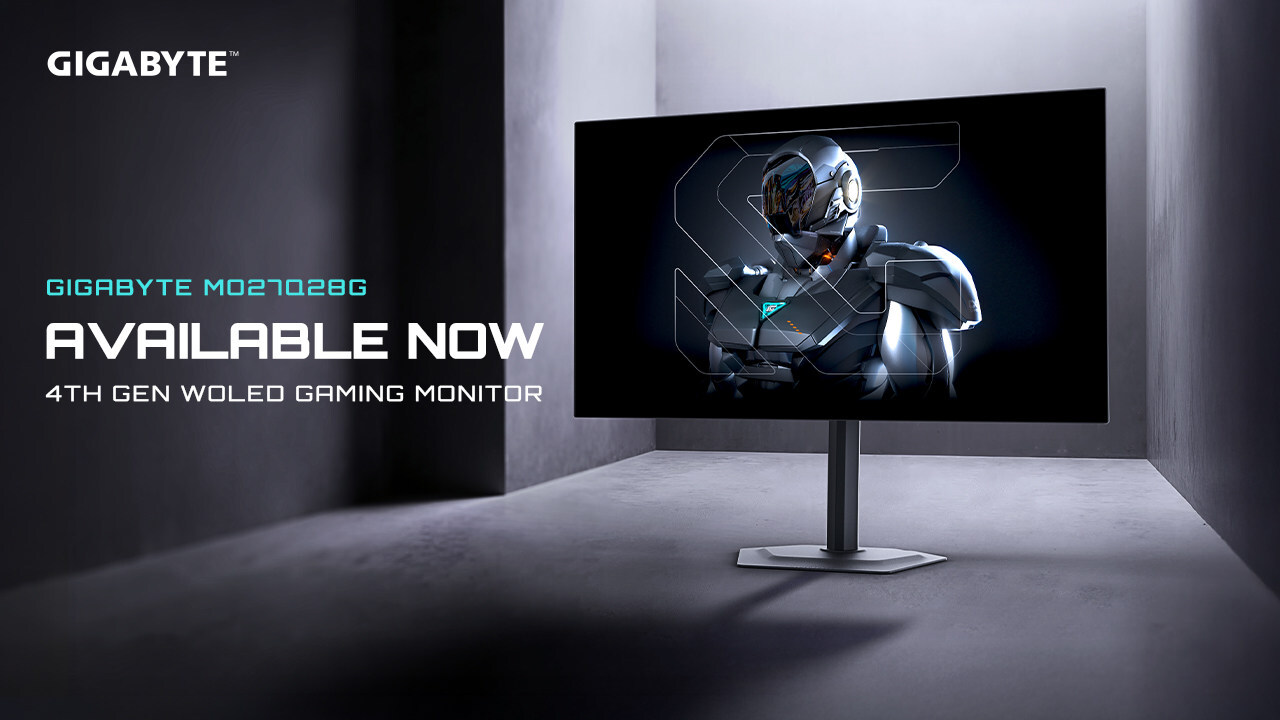 技嘉科技 MO27Q28G 電競螢幕上市 27 吋 QHD 280Hz WOLED 搭配四側無邊框打造沉浸視野 - 台北郵報 | The Taipei Post