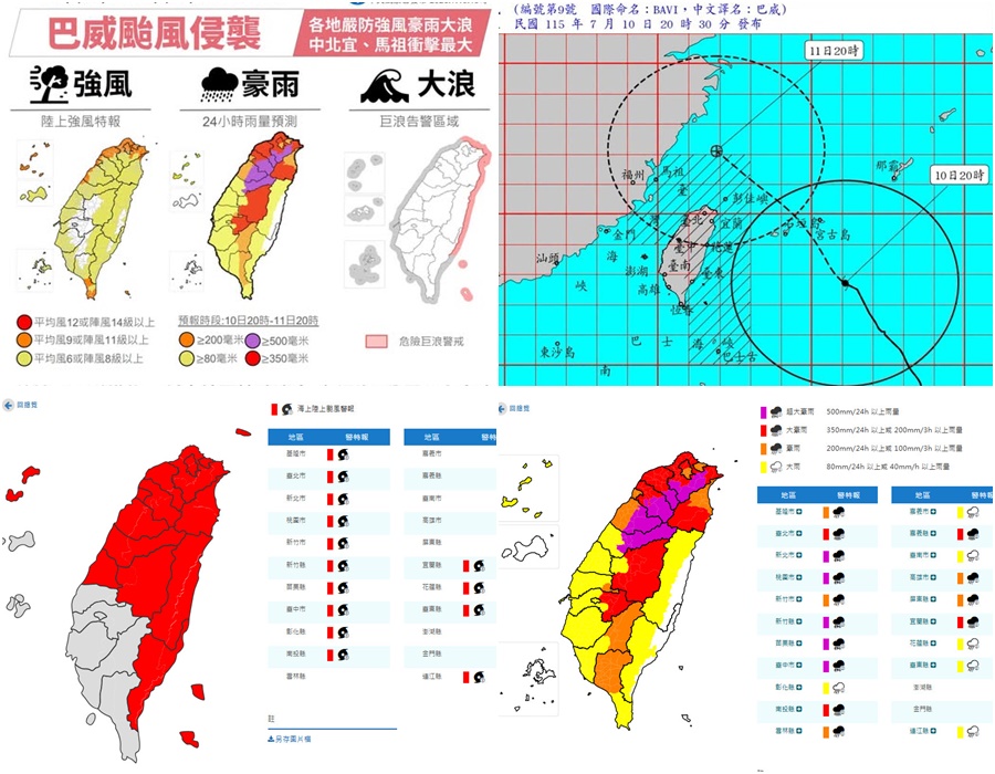 影音/巴威颱風威脅範圍再擴大 20個縣市和2個鄉7/11停班停課 - 台北郵報 | The Taipei Post 影音/巴威颱風威脅範圍再擴大 20個縣市和2個鄉7/11停班停課 - 台北郵報 | The Taipei Post
