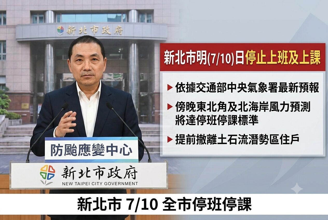 因應風力預測達停班停課標準 新北市政府宣布明日全市停止上班及上課 - 台北郵報 | The Taipei Post 因應風力預測達停班停課標準 新北市政府宣布明日全市停止上班及上課 - 台北郵報 | The Taipei Post