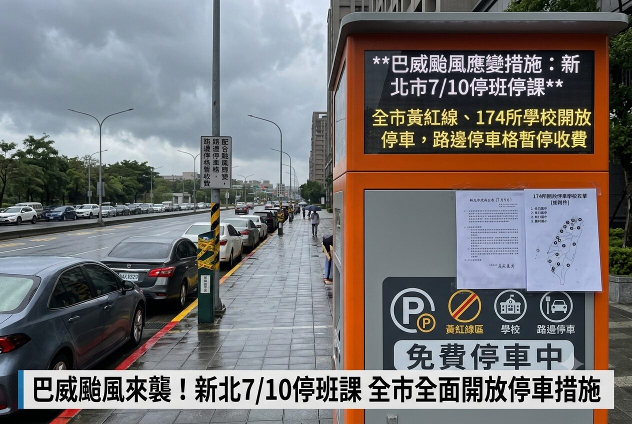 巴威颱風來襲新北市宣布10日停班停課並開放全市紅黃線停車 - 台北郵報 | The Taipei Post 巴威颱風來襲新北市宣布10日停班停課並開放全市紅黃線停車 - 台北郵報 | The Taipei Post
