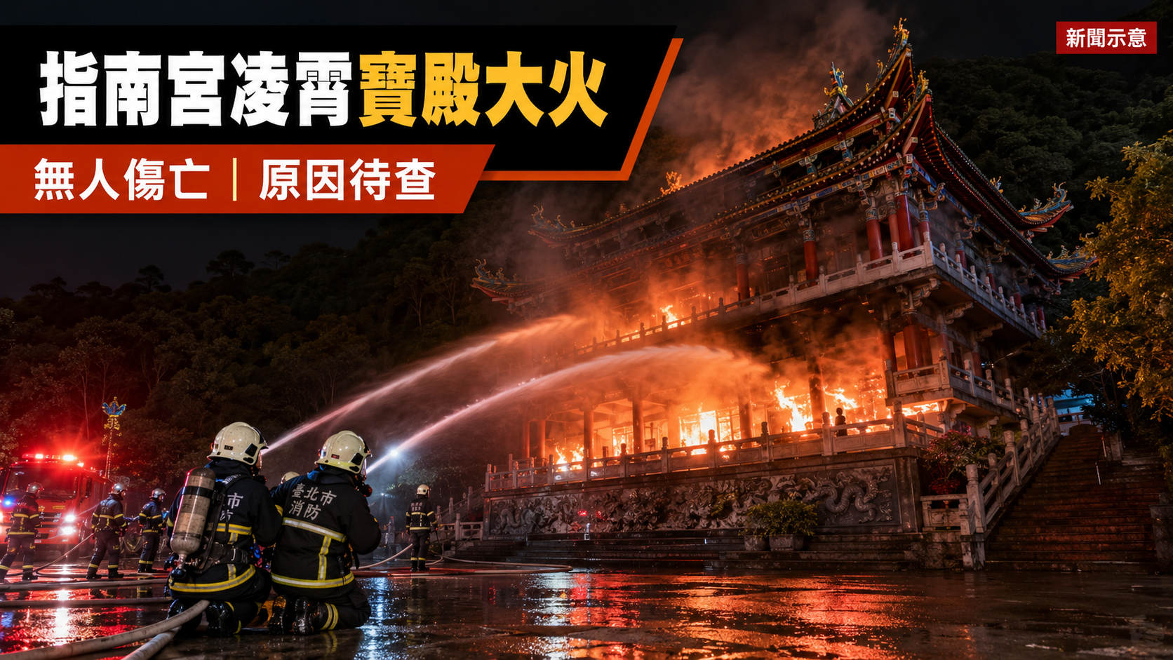 指南宮凌霄寶殿深夜大火 85人投入搶救、無人傷亡 - 台北郵報 | The Taipei Post 指南宮凌霄寶殿深夜大火 85人投入搶救、無人傷亡 - 台北郵報 | The Taipei Post
