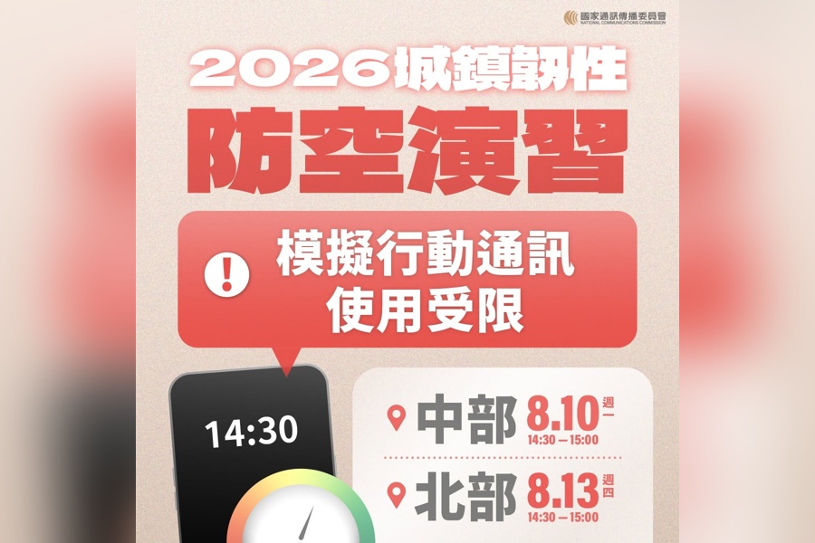 「行動網路降速」演練8/10、8/13分區登場 搭車、搭機前注意這三件事 - 台北郵報 | The Taipei Post 「行動網路降速」演練8/10、8/13分區登場 搭車、搭機前注意這三件事 - 台北郵報 | The Taipei Post
