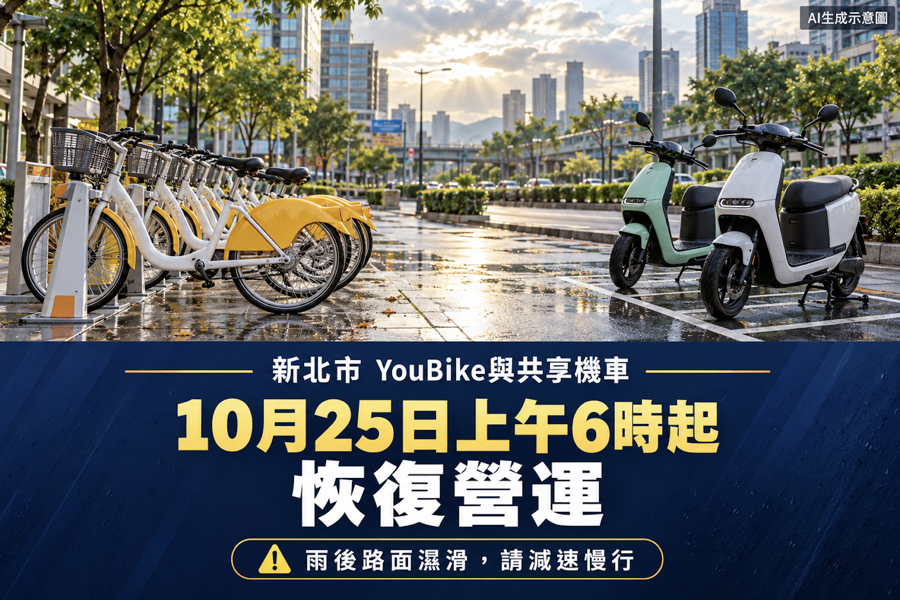 新北市YouBike與共享機車25日上午6時起恢復正常營運 - 台北郵報 | The Taipei Post 新北市YouBike與共享機車25日上午6時起恢復正常營運 - 台北郵報 | The Taipei Post
