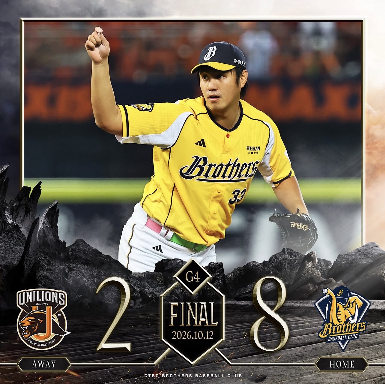 影/《CPBL季後賽》殊死戰兄弟投打俱佳 8:2大勝統一進軍台灣大賽! - 台北郵報 | The Taipei Post 影/《CPBL季後賽》殊死戰兄弟投打俱佳 8:2大勝統一進軍台灣大賽! - 台北郵報 | The Taipei Post